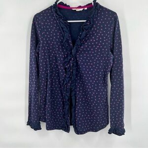 Boden blue red floral cardigan size 10R